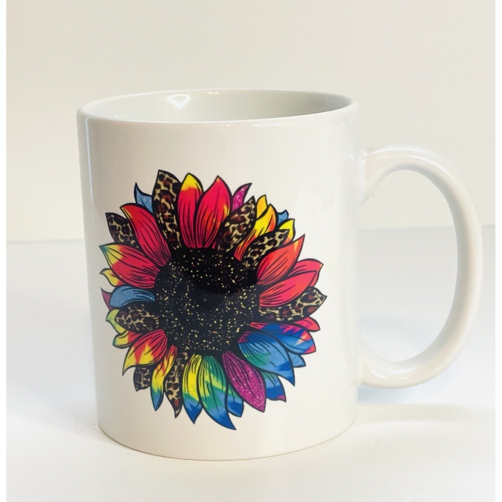 Custom Made 11 oz Coffee Mug/Cup~Hippy Sunflower